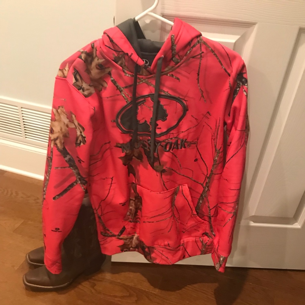 NWT Ladies Mossy Oak Hot Pink Hoodie Sweatshirt
